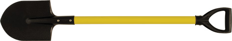 Лопата штыковая ЛКМ с желтым метал.черенок+ручка