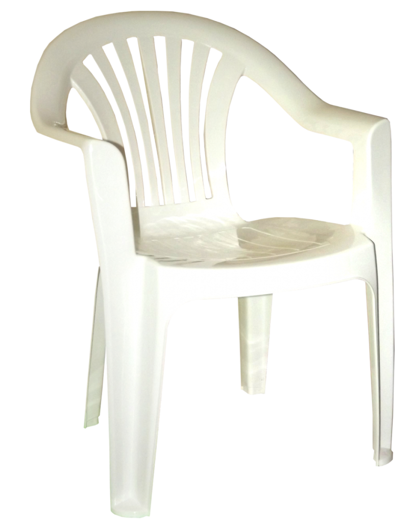 Кресло белое пластик