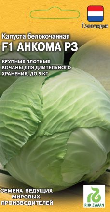 Капуста белокоч. Анкома Р3 F1, для хранения (Голландия), 10шт