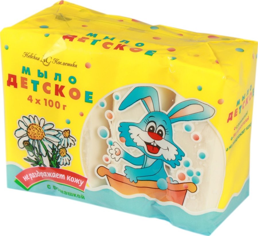 Мыло детское с экстрактом ромашки 4*100г