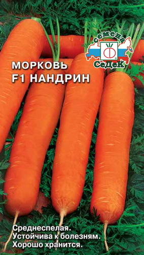 Морковь Нандрин F1, 100шт "Седек"