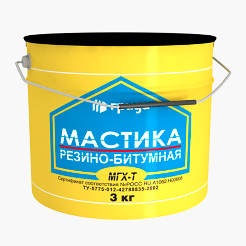 Мастика резино-битумная МГХ-Т 3кг "Грида"