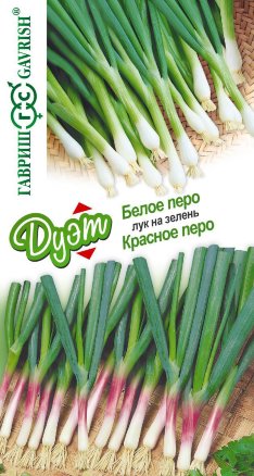 Лук на зелень Белое пер+Красное перо 
