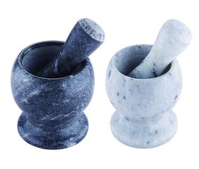 Ступка и пестик мрамор KL-0146