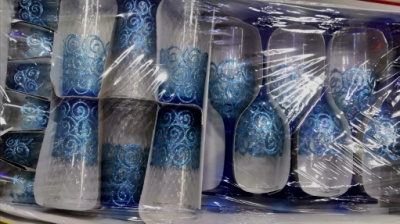 Набор 3-ой бокал+стакан+стопка Паутинка