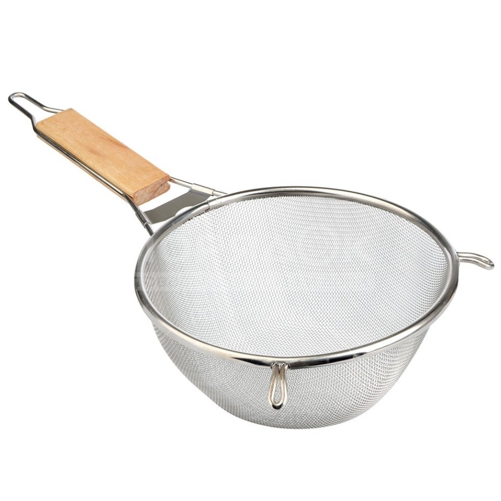 Сито 18,5см нерж.с дер.ручкой