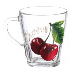 Кружка 250 мл, стекло, Полезная вишня