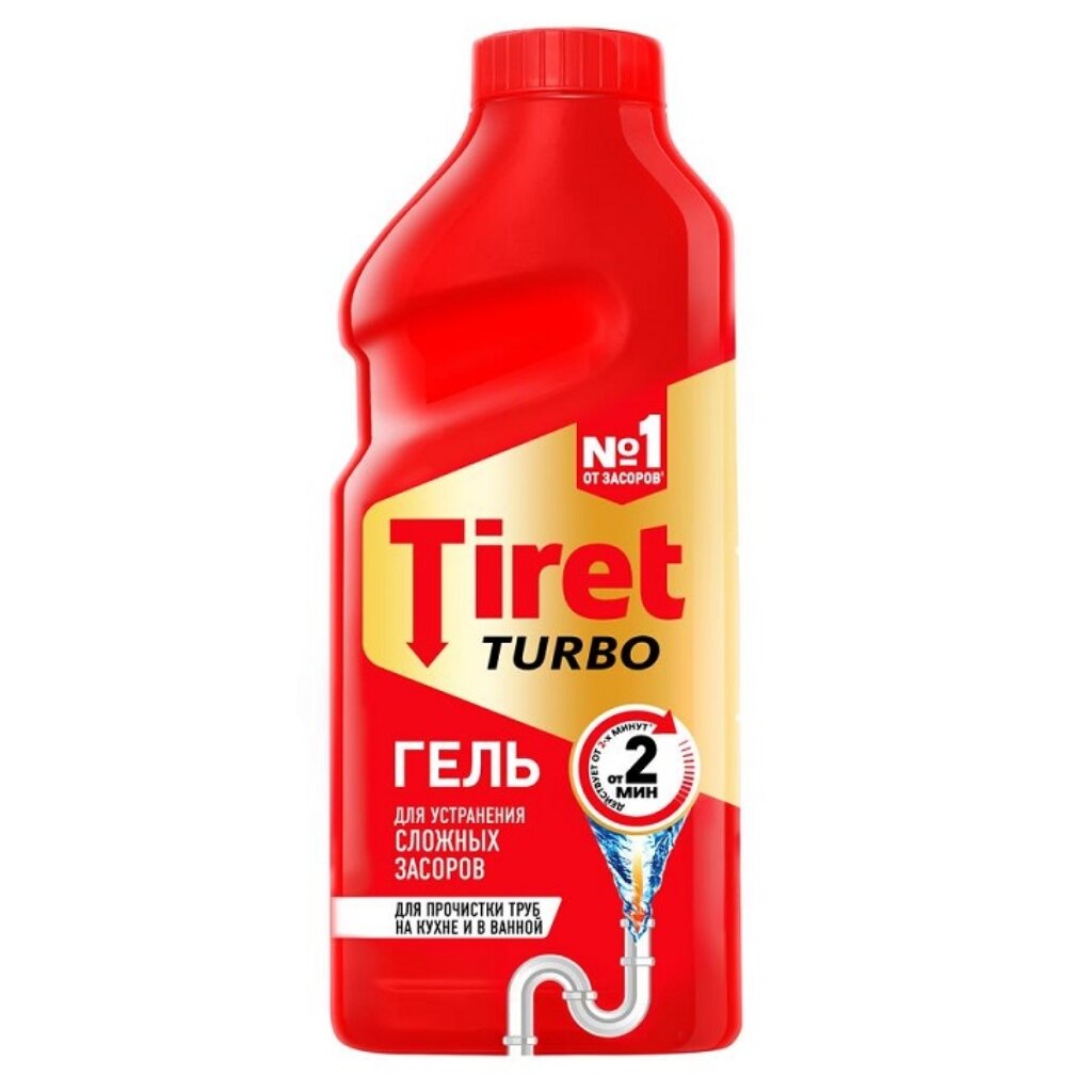 Средство от засоров Tiret, Turbo, гель, 200 мл