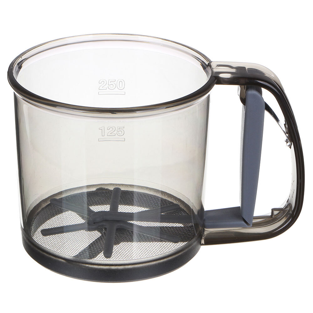 Сито-кружка 250мл для муки, пластик.