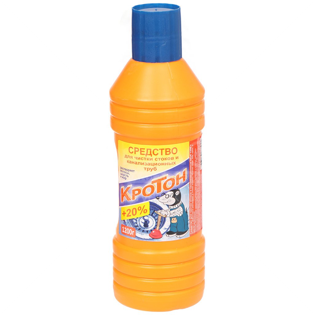 Средство от засоров Кротон, 1200 мл
