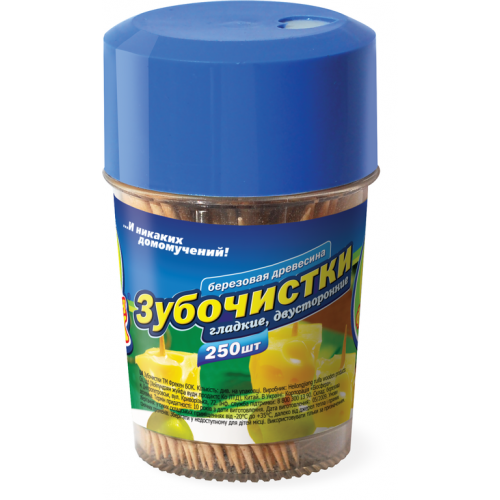 Зубочистки 250шт/уп ФрБок