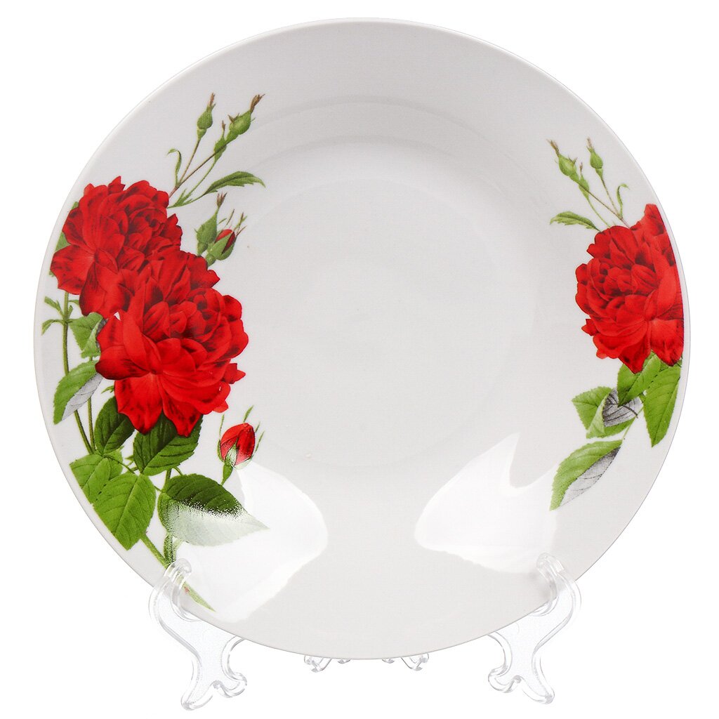 Тарелка суповая 20см Алая рози, Daniks