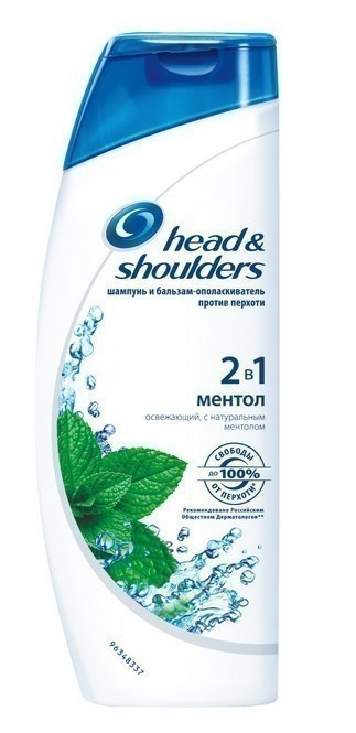 Шампунь Head & Shoulders 2 в1 "Ментол освежающий" 200мл
