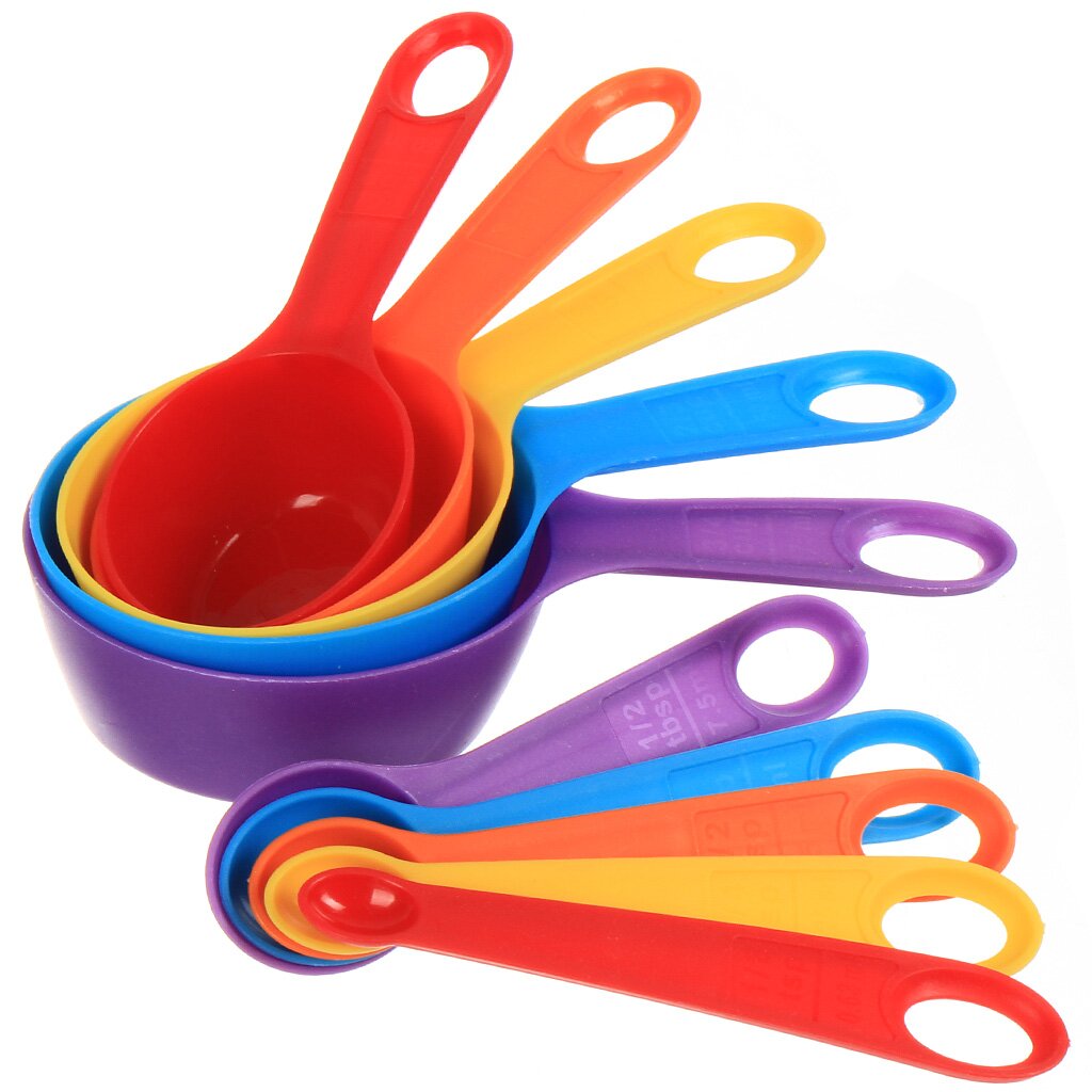 Набор мерных ложек, пласт., 10шт