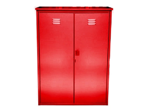 Шкаф для газового балона красный (400*920*1250)